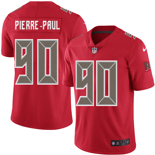 Nike Buccaneers #90 Jason Pierre-Paul Red Men's Stitched NFL Limited Rush Jersey